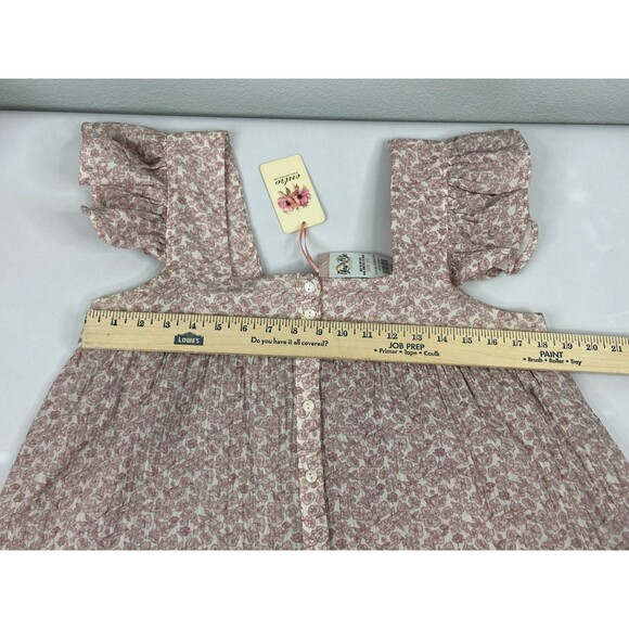 Entro Women Large Suzie Top Ruffle Sleeve Square Neck Floral Pattern NWT - Picture 8 of 9